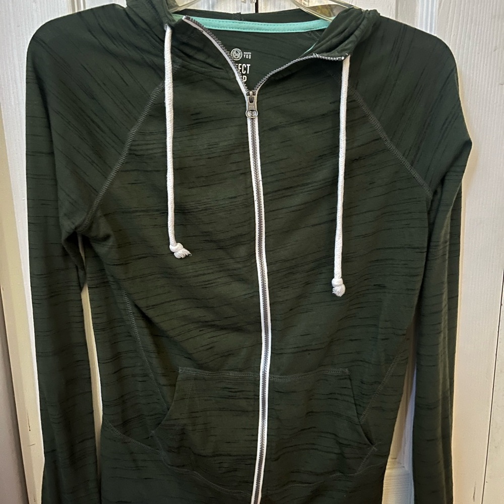 SO Perfect Green Zip-Up Hoodie